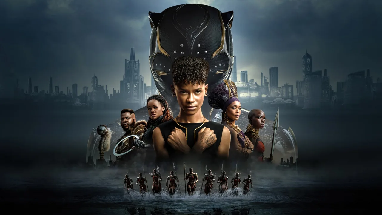 Shuri, Ramonda, Nakia, Okoye, Riri Williams dans Black Panther: Wakanda Forever