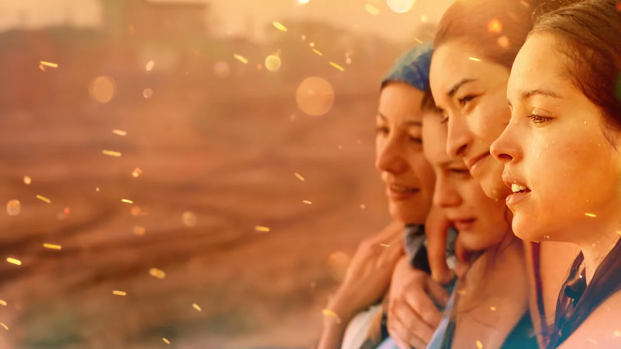 Nedjma, Wassila, Samira, Kahina dans Papicha